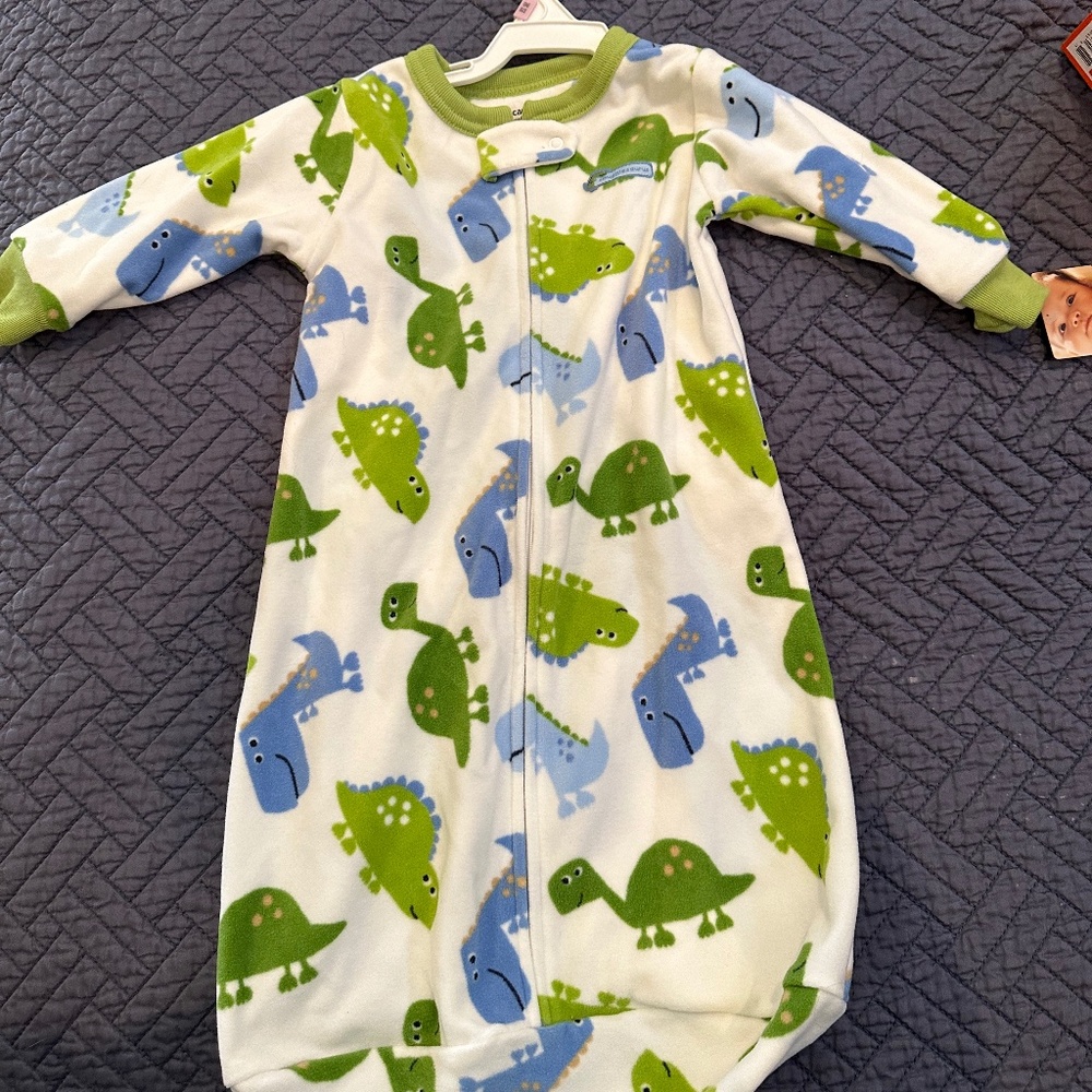 NWT Carter's 0-9 month sleep sack with dinosaurs